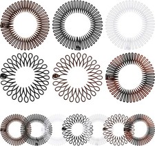 14 Pcs Flexible Stretch Headbands - Circular Tooth Hair Combs, Plastic Hairbands