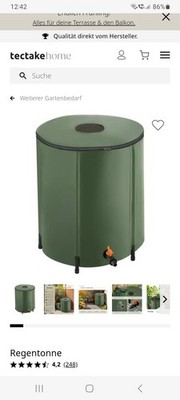 Regenwassertank 200 Liter von Tectake Regentonne Wassertonne Faltbar