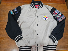Pittsburgh Steelers 5 Time Super Bowl Champions Varsity Denim Jacket Size L