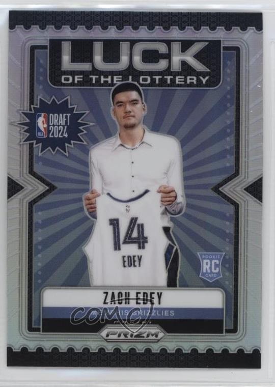 2024-25 Panini Prizm Luck of the Lottery Silver Prizm Zach Edey #3