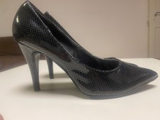 SEXY tacchi alti nero laccato lucido taglia:39 tacco:10cm altezza totale:15cm