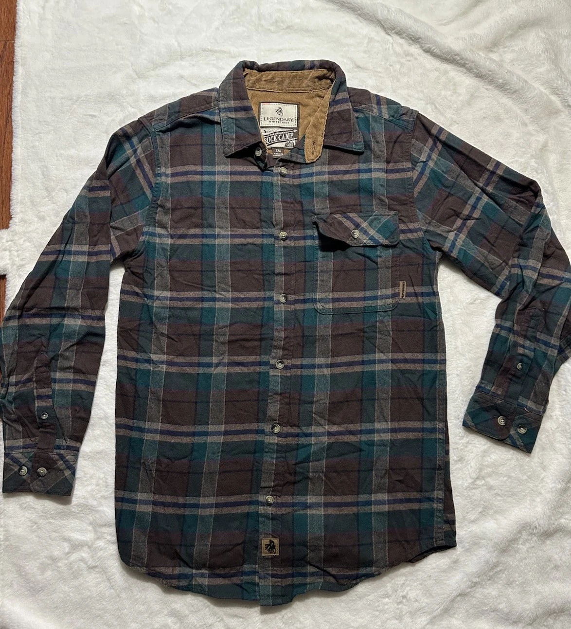 Legendary Whitetails Flannel Men’s Sz S The Original Buck Camp L/S Button Down