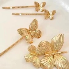 Elegant Golden Butterfly Hair Clip for Stylish Hair Accessories and Daily Wear