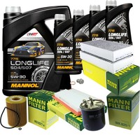 Inspektionspaket 9L Mannol Longlife 5W-30 FüR Mercedes X164 GL 320 CDI 4Matic