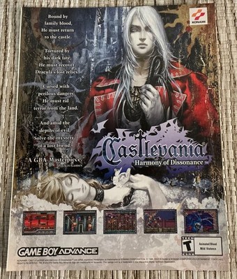 Castlevania Harmony of Dissonance Nintendo Print Ad Poster Art 8 x 10.5 