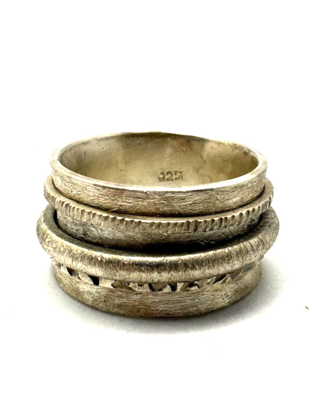 925 SILVER Ring Refinement Solid Size 59 Jewelry … - image 3