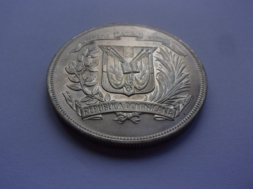 18SCS41 Dominikanische Republik 1974 ein Silber Peso - Bild 7 von 10