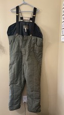 Vintage RefrigiWear Work Bib Overalls Mens XL Green Insulated Nylon USA Made