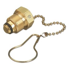 Chain & Plug Assemblies, Plug Assembly, 200 psi, Inert Gas, Brass Western
