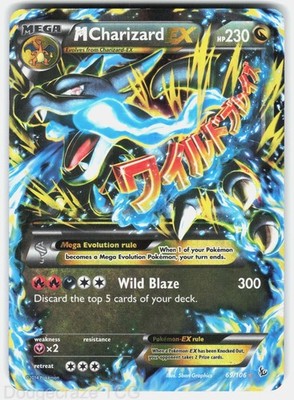 M Charizard EX 69/106 Holo EX Rare Flashfire Pokemon DMG