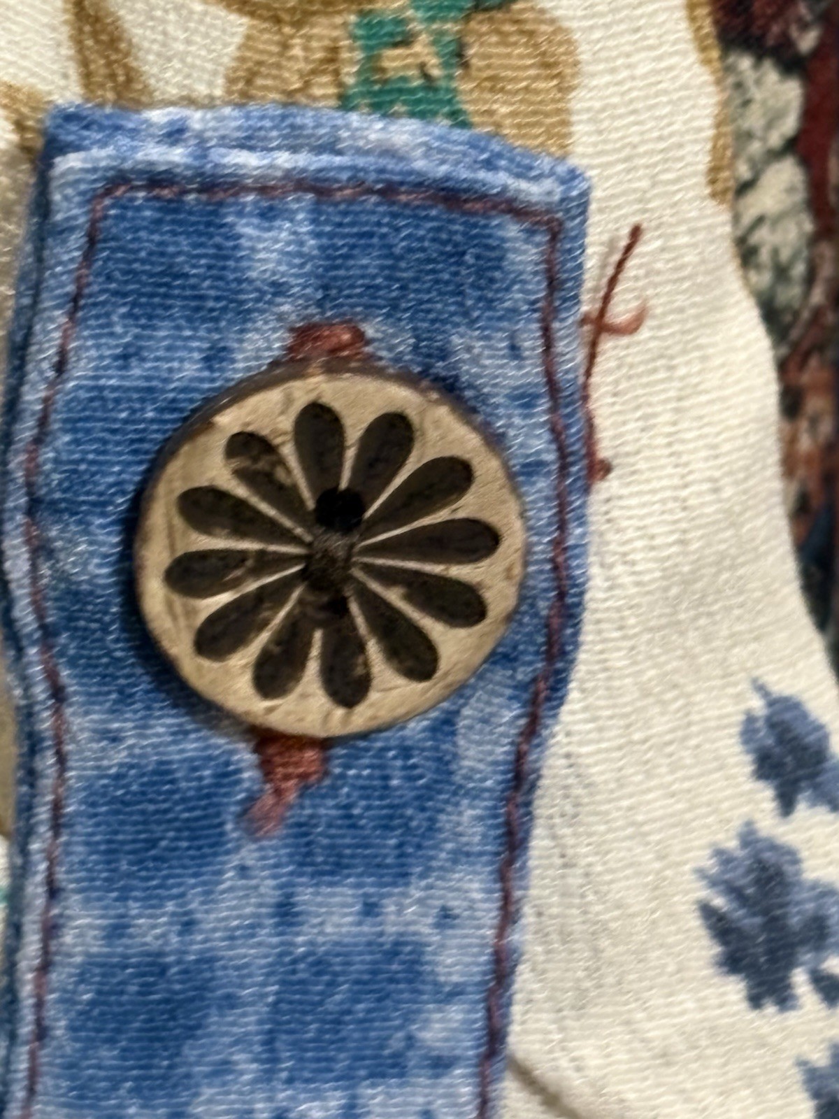 John Mark Boho Patchwork Oversized Top Size XL Fl… - image 6