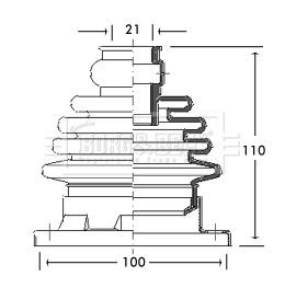 BORG & BECK BCB2754 Drive Shaft Bellow Kit Rear Right Left Fits Audi Seat Skoda