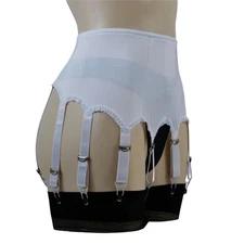 Plus Size Sexy 10 Buckles Garter Belt Exotic Lingerie Suspender Belt F Stocking