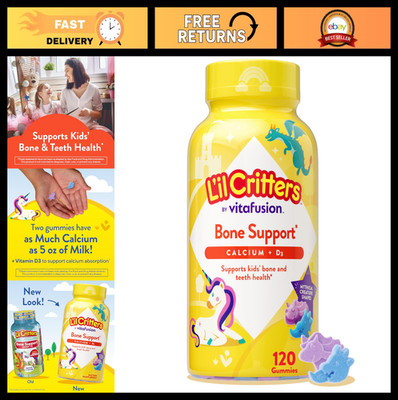 Bone Support Chewable Gummies for Kids - 120 Count - Healthy Growth & Developmen