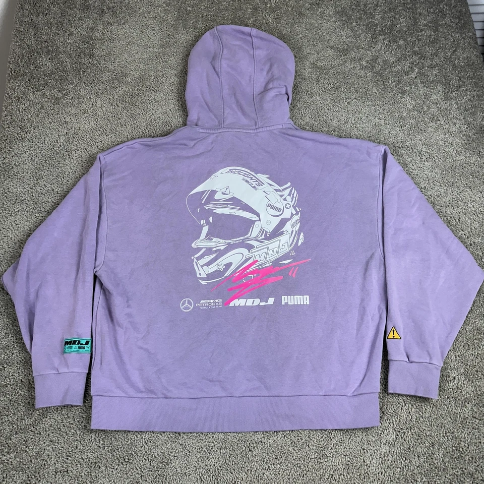 Sudadera con capucha Mercedes-AMG Petronas para hombre XL púrpura F1 carreras Mad Dog Jones Foruma 1 Foto 2 de 4