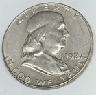 # C8179   FRANKLIN  HALF DOLLAR  COIN,   1958-D