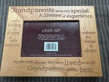 Grandparents Wood Frame 4 X 6 Photo- BRAND NEW - Great Gift Idea