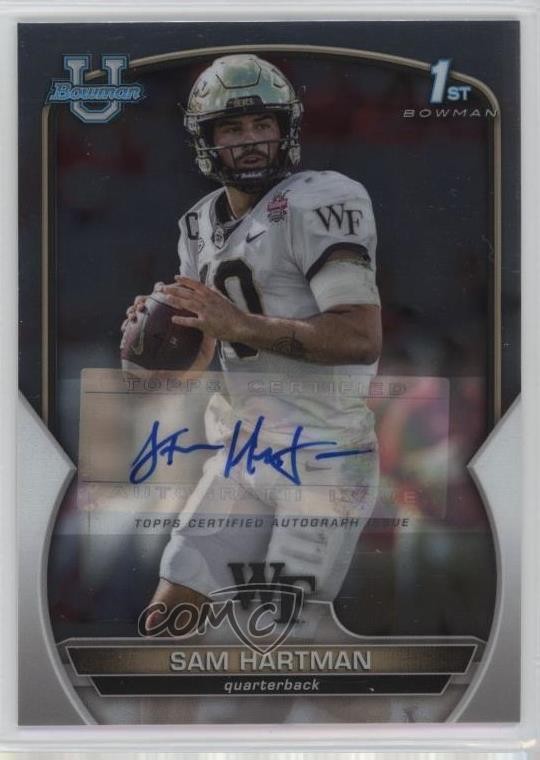 2022 Bowman U Chrome Chrome Prospect Auto Sam Hartman #51 Auto 17yz