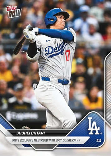 Shohei Ohtani - 2025 MLB Topps NOW - Card 650 - 100th DODGER HR