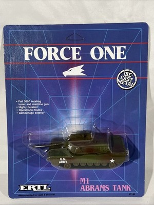 Vintage Ertl Force One M1 Abrams Tank U.S. Army 1987 Diecast Armored Vehicle
