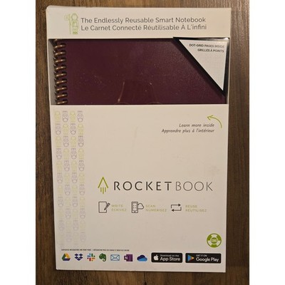 Rocketbook Core Smart Reusable Notebook Executive Dot Grid 6x8.8'' NEW 36 Pages