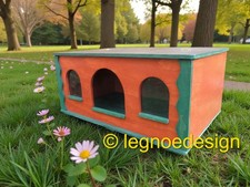Niche pour Chien Chats Cathouse Abri de Jardin Refuge Extérieur CM 75X50X40H