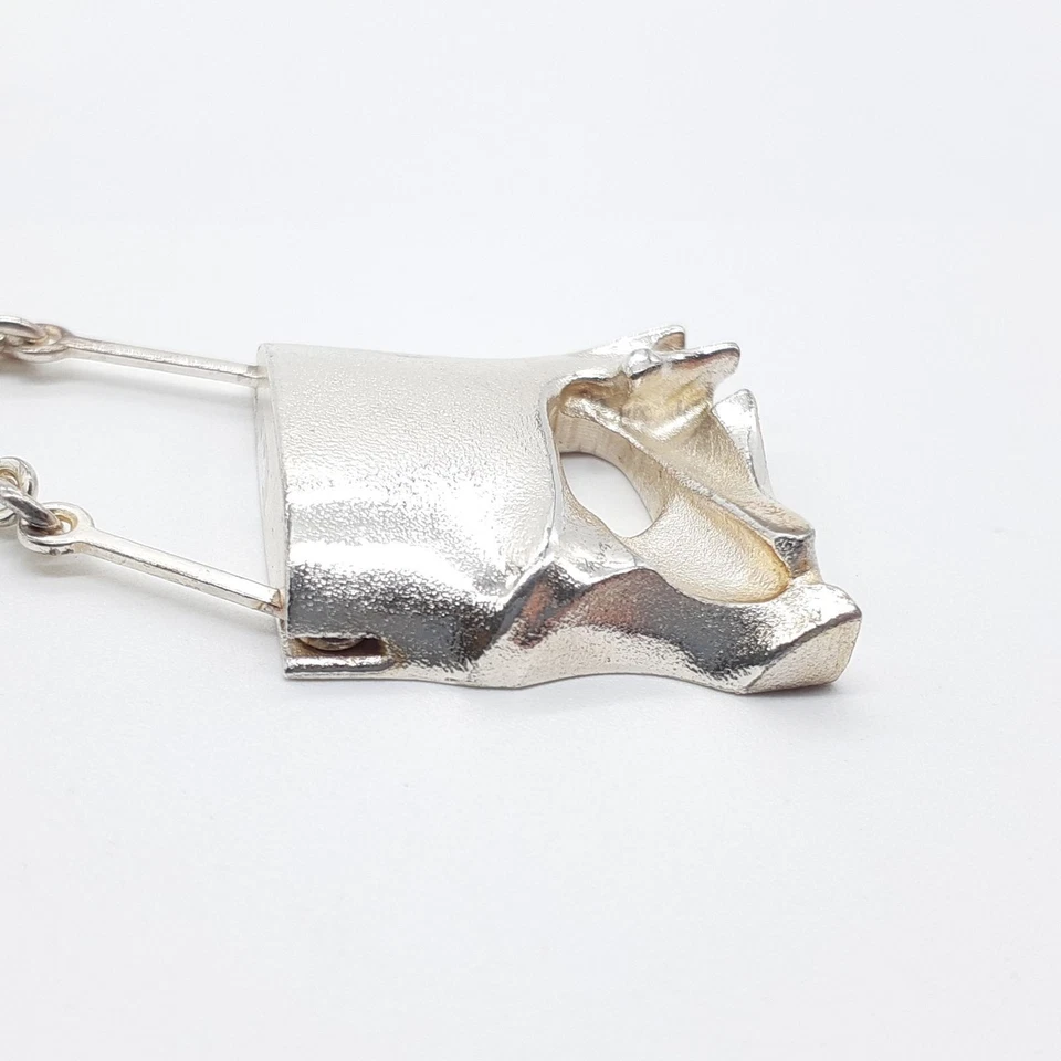 Collar colgante de plata esterlina Lapponia 1986 16,3 pulgadas en raro Foto 3 de 4