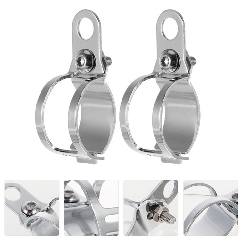 2 Pcs Turn Signal Base Motorbike Mount Bracket Lamp Holder Clamp - Foto 7 di 12