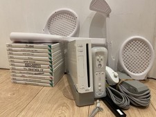 Nintendo Wii Console Bundle With 12 Games And Cables ( White )  With Accessories