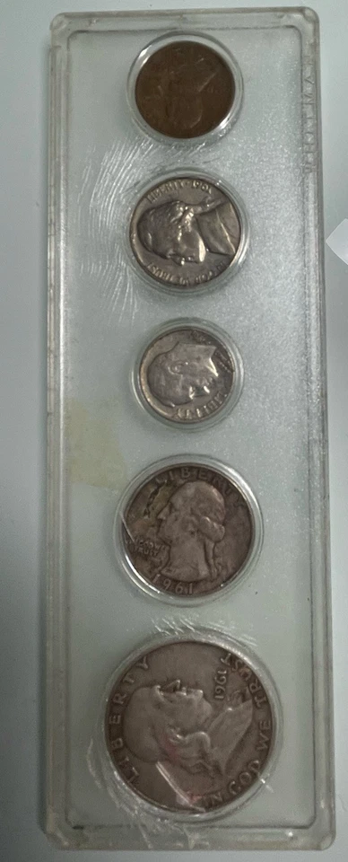 1961 D&P U.S Mint Circulated Set 50.25.10.5.1 Rare Coins/Money Invest Collect 📈 - Image 2 of 4
