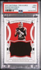 2021 Panini National Treasures Baker Mayfield Framed Fabric – PSA 9 – POP 1