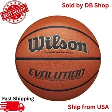 Wilson Evolution Basketball 29.5” Official Indoor Game Ball Black Composite Leat