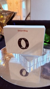 Smart Ring Heart Rate Monitor Activity Tracker Black Size 9 Android iOS