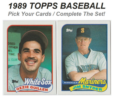 1989 Topps Baseball - Pick Your Cards / Complete The Set!