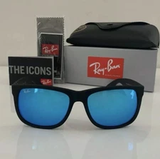 Ray-Ban RB4165 622/55 Polarized Justin 54mm Blue Mirror Lens Sunglasses