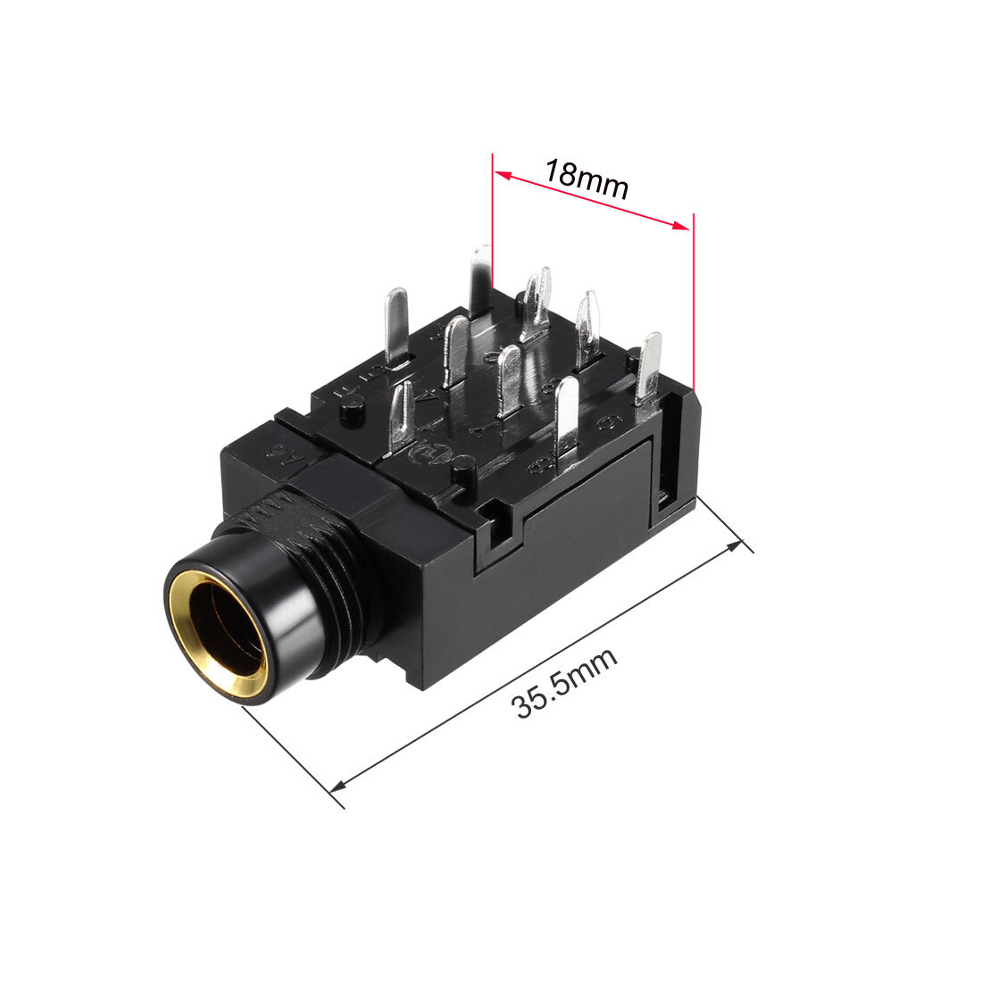 ECSiNG 10 Pezzi 6,35 Mm 1/4 Pollici Femmina Mono Stereo Per Cuffie Presa Jack Audio Montaggio A Pannello Connettori A 4 Pin Con Rondelle Di Montaggio Nero ECSiNG 10 Pezzi 6,35 Mm 1/4 Pollici Femmina Mono Stereo Per Cuffie Presa Jack Audio Montaggio A Pannello Connettori A 4 Pin Con Rondelle Di Montaggio Nero