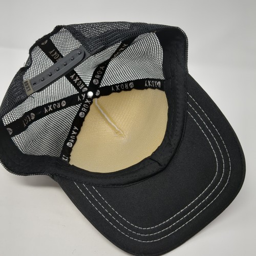 Sombrero de camionero ROXY Snapback negro talla única ajustable a rayas 6 paneles malla trasera - Imagen 6 de 8
