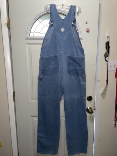 VTG 60s 70s BIG MAC Faded Distress Grunge Farm Overalls Denim - Picture 12 of 16