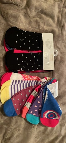 13 Pair Girls Socks Size M & L Crew Low Cut Kids Novelty Flats Of The Week - Picture 2 of 3