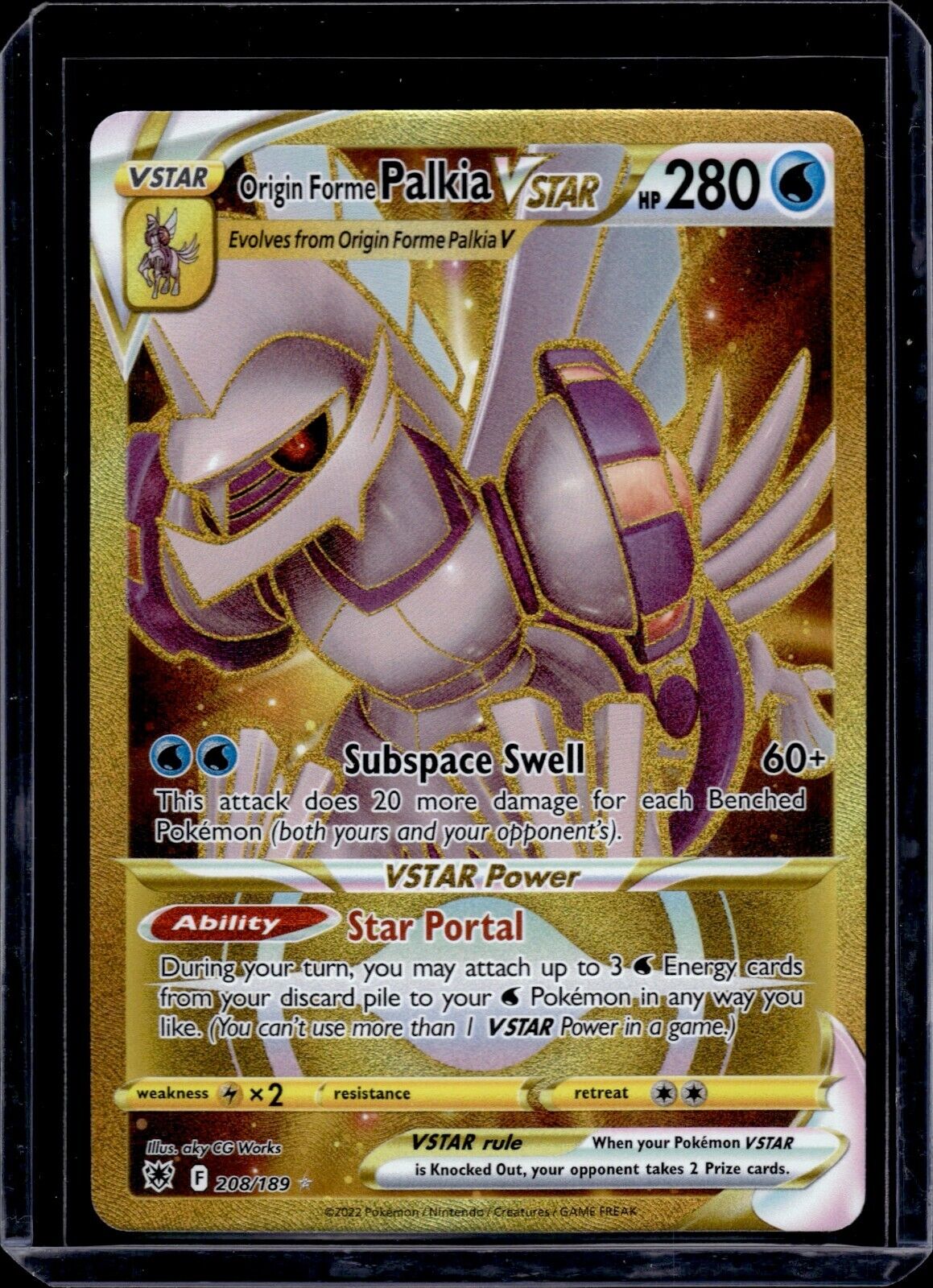 Pokémon Palkia Origin Forme Gold Metal