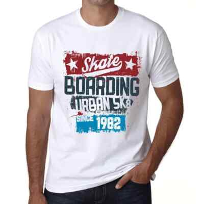 Herren Grafik T-Shirt Urbanes Skateboard seit 1982   Urban Skateboard Since 1982