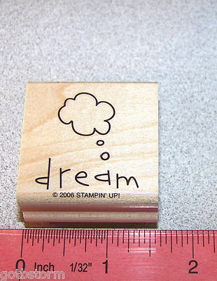 dream Rubber Stamp with a thought bubble Single by Stampin Up Happy Thoughts