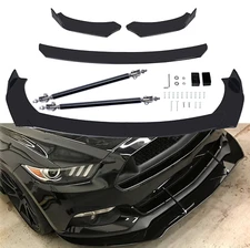 For Ford Mustang GT Front Bumper Lip Spoiler Splitter Body Kit Strut+Rods