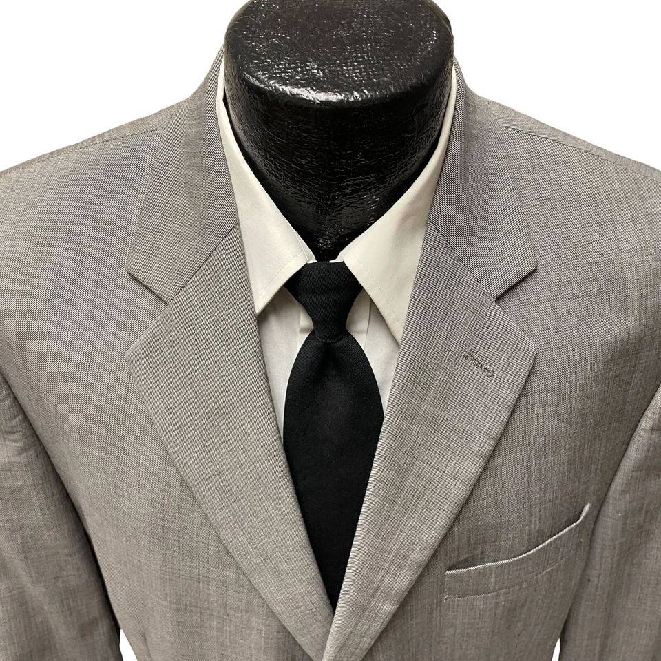 Abrigo Deportivo Ralph Lauren Para Hombre Gris Plateado 3 BTN Chaqueta Lana MODERNO Blazer 42 L Foto 2 de 4