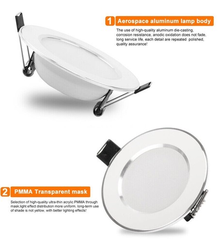 12W 18W Dimmable Recessed LED Ceiling Down Light Lamp Spotlight Round Anti-Glare - Picture 11 of 14