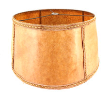 ABAT JOUR VINTAGE EN PEAU 1950-60 POUR LAMPE LAMPADAIRE Bouillote Lustre
