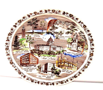 Vernon Kilns South Dakota Color Plate 10 1/4 Inches Corn Palace