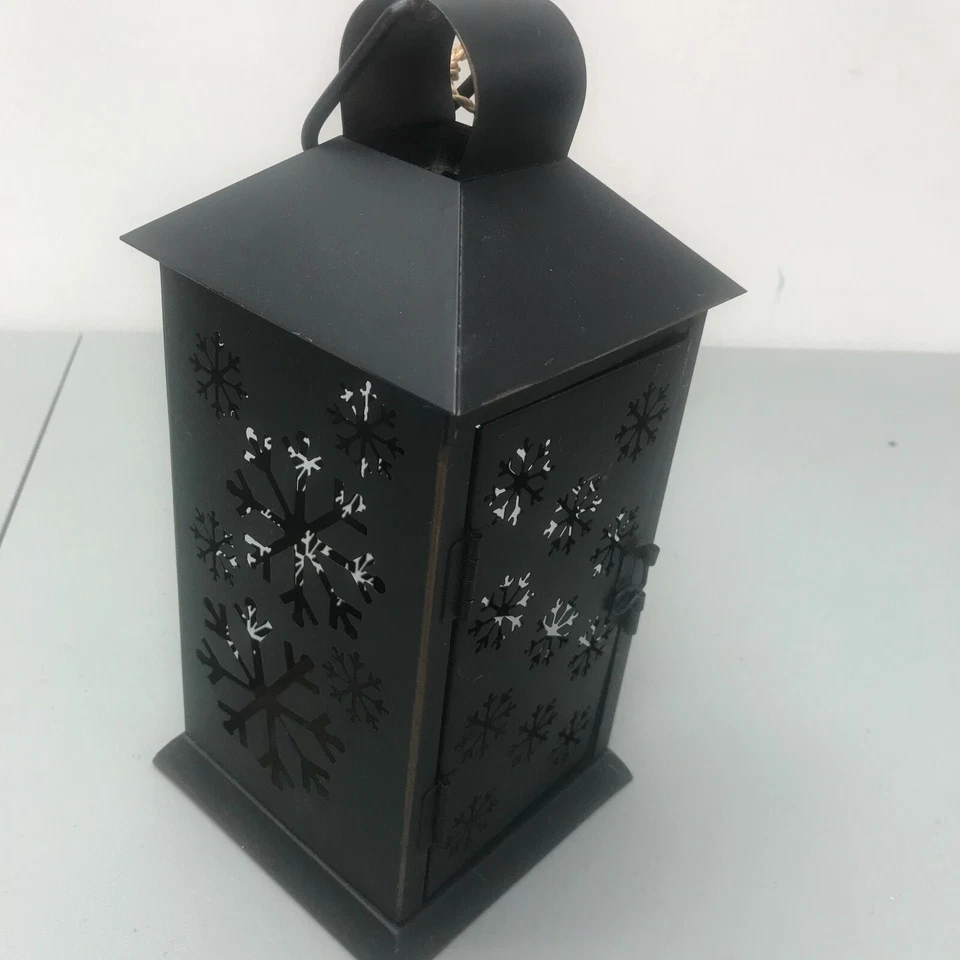 Candelabro linterna colgante copo de nieve negro Hallmark Inspirations con etiquetas Foto 4 de 4