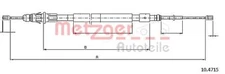 Metzger 10.4715 Cable, Parking Brake for Citroen
