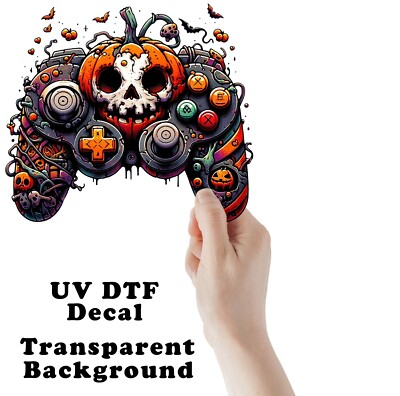 Halloween Game Controller UV DTF Transparent Sticker / Decal